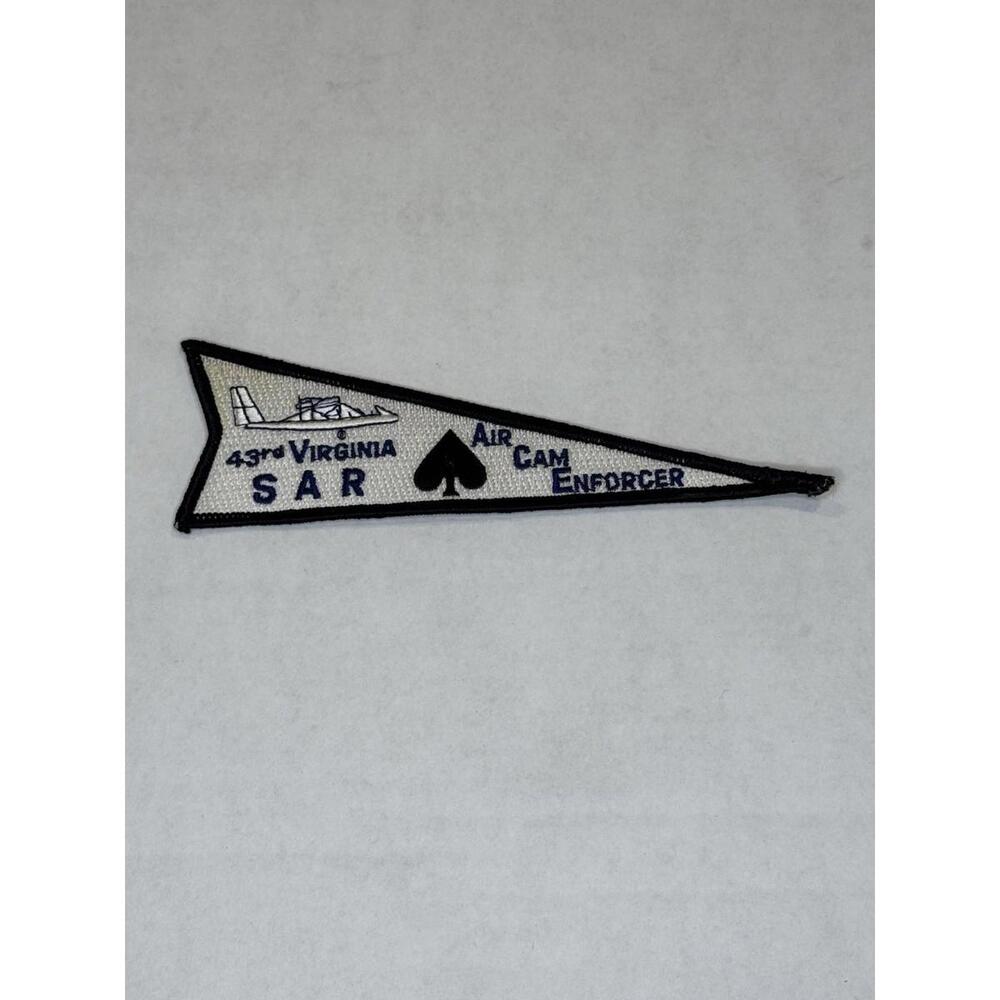 43rd SAR (Search & Rescue) Air Cam Enforcer Airplane Shaped Patch 6”